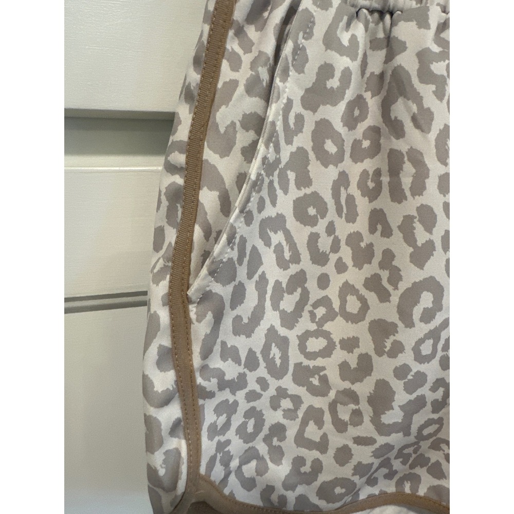 Jess Lea Leopard Print Lounge Shorts Grey White Small casual beach summer - Picture 4 of 7